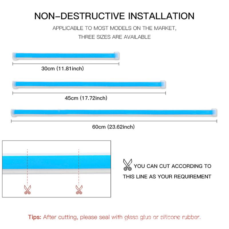 1Pcs Led Tagfahrlicht Externe Ultra-Dünne Lichtleiter Streifen Dual Farbe