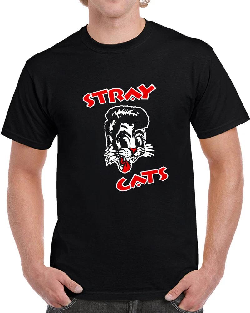 

Stray Cats Retro 100% Cotton T-shirt Mens Womens Tees Top S