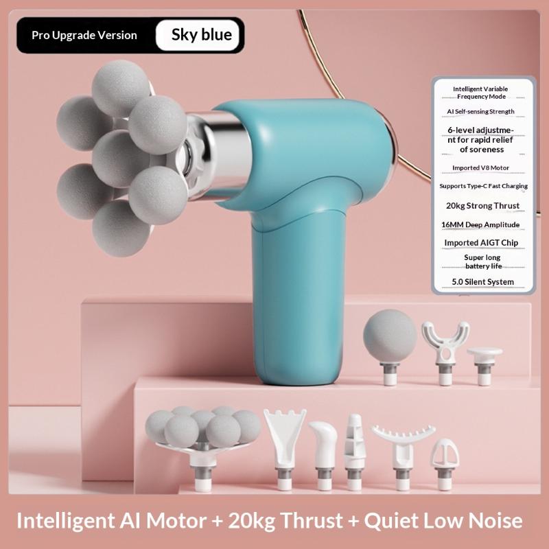 Upgraded Fascia Gun Intelligent Ai Chip 20Kg Thrust Whole Body Muscle Relaxation Silent Massager