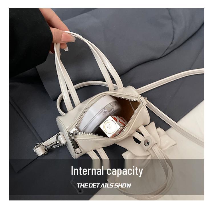 Korean-Style Princess Bow Mini Crossbody Handbag for Women and Girls