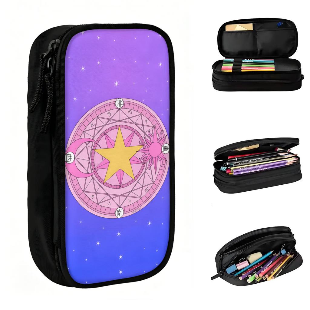 Custom Kawaii S-Sakuraes Comics Manga Pencil Case for Girls Boys Classic Large Capacity Pen Bag Box School Accessories