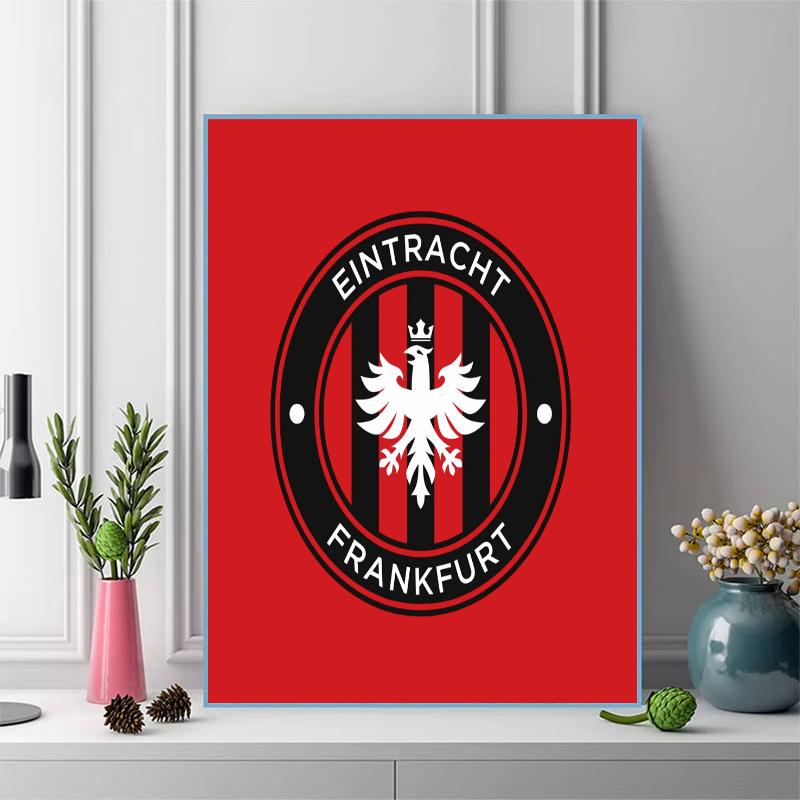 Eintracht Frankfurt FC Pattern  3pcs 100% Round Full Drill 5D DIY Diamond Painting Embroidery Cross Stitch Rhinestone Décor
