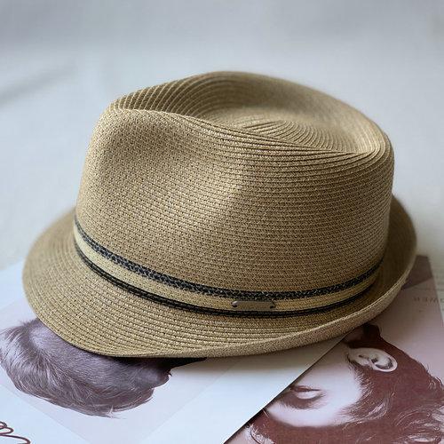 Unisex Jazz Straw Hat Men's Sun Hat Summer Outdoor Travel Sun Hat Comfortable Breathable Crimped Panama