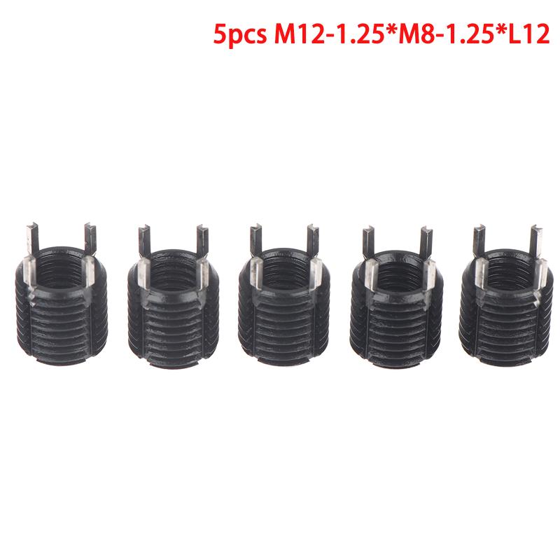 5Pcs M8-M14 Keylock Wire Thread Insert ,Helicoil Nut Black Carbon Steel Key-Locking Thread Repair Inserts