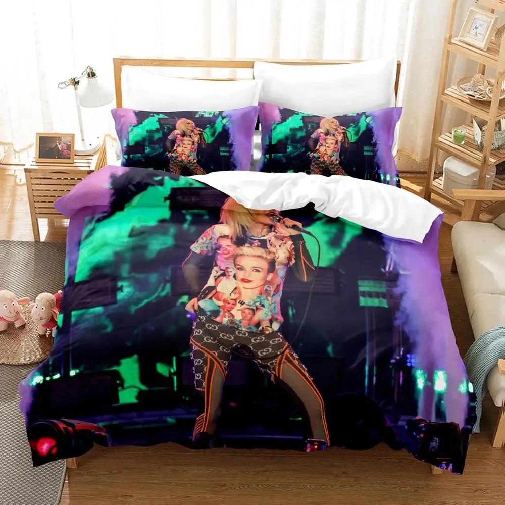 Miley Cyrus Boys Single Double Queen King Size Bed Cover Anime Sets 2024 Duvet Cover Bed Set Quilt Cover Pillowcase
