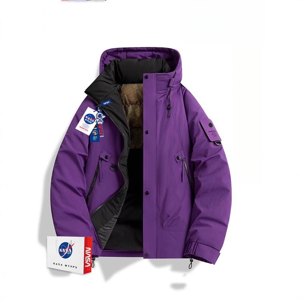 Men's Cotton-padded Jackets Winter Thickened Warm Down Jackets Loose and Casual Cotton-padded Jackets Outdoor Windbreakers