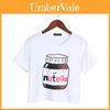 Femeie Kawaii Harajuku Modă Casual Tricouri cu Imprimeu Nutella Topuri Scurte Tricou Scurt
