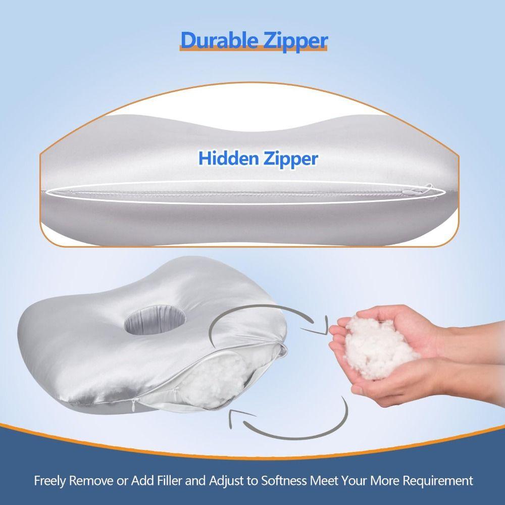 Portable Ear Piercing Pillow Ergonomic Ear Hole Donut Pillow Soft Ear Guard Pillow Bedroom