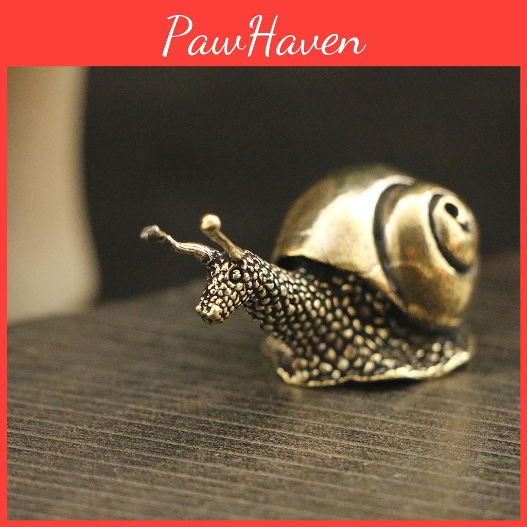 Snail Solid Brass Ornaments Tea Pet Vintage Copper Simulation Decorations Toy