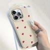 Red heart-shaped pattern phone case suitable for iPhone 17 16 15 14 13 12 11 Pro/Max/Plus anti drop and shockproof back cover
