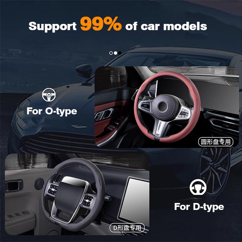 Nappa Leather Car Steering Wheel Cover for Jeep Avenger 2023 2024 2025 Ultra Thin Auto Steering Wheel Jeep Avenger Accessories