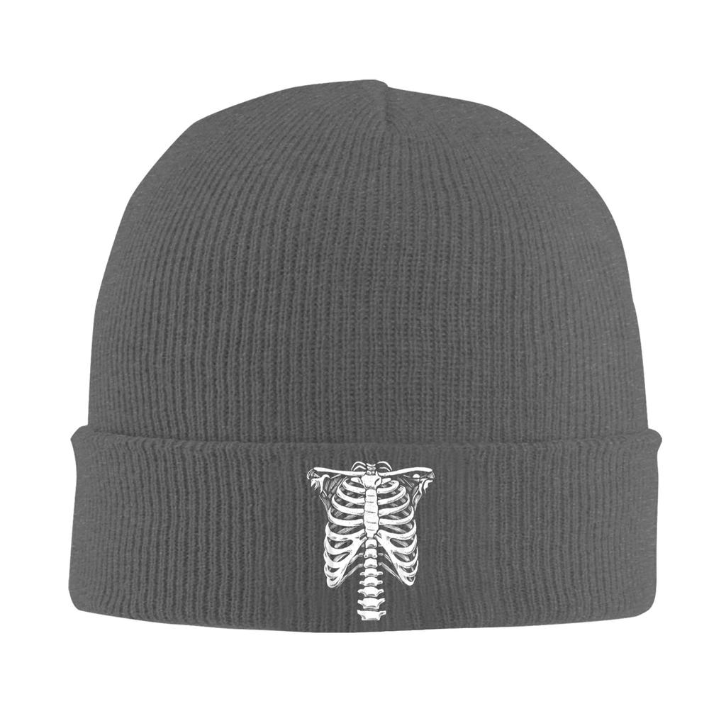 Skeleton Rib Cage Simple Halloween Costume Skeleton Beanie Hats  Bonnet Hats Female Male Skullies Beanies Thermal Elastic Caps