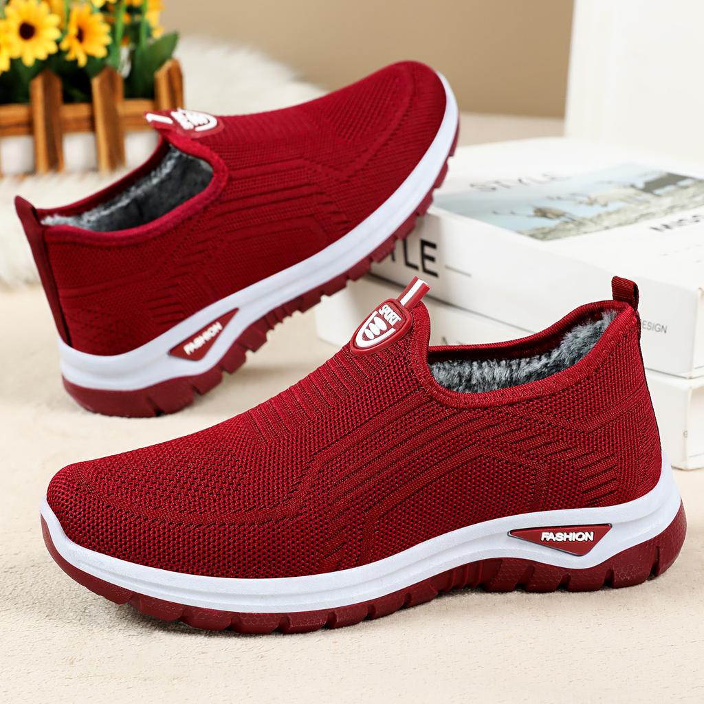 Women's Plus Size Cotton Winter Shoes Plush Lined Anti-Slip Snow Boots Mom Comfortable 36-43 Thick Warm Multifunctional