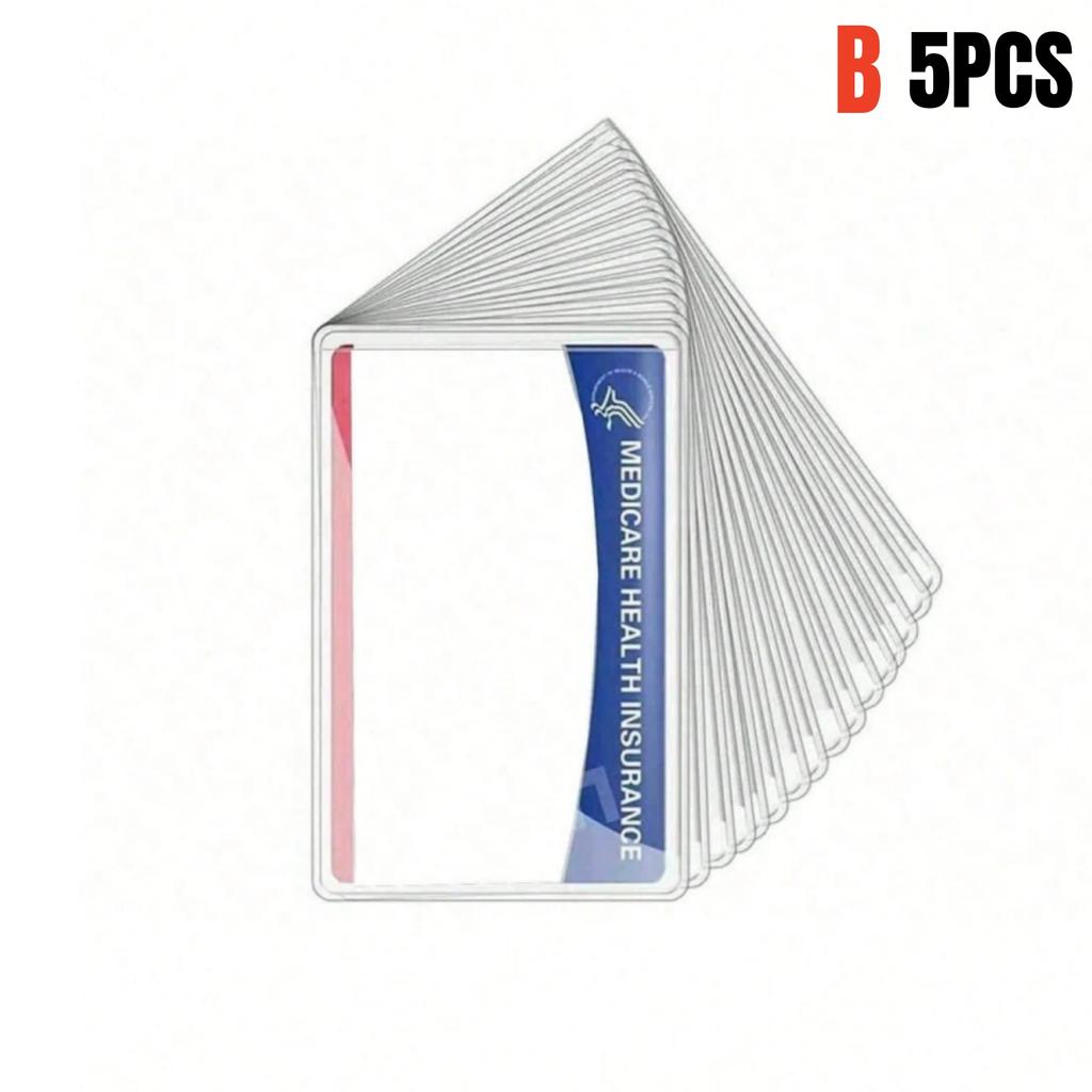 5/10/20Pcs Waterproof PVC Card Protector Sleeves Soft Clear Protective Covers for Social Security Medical Insurance Credit Cards