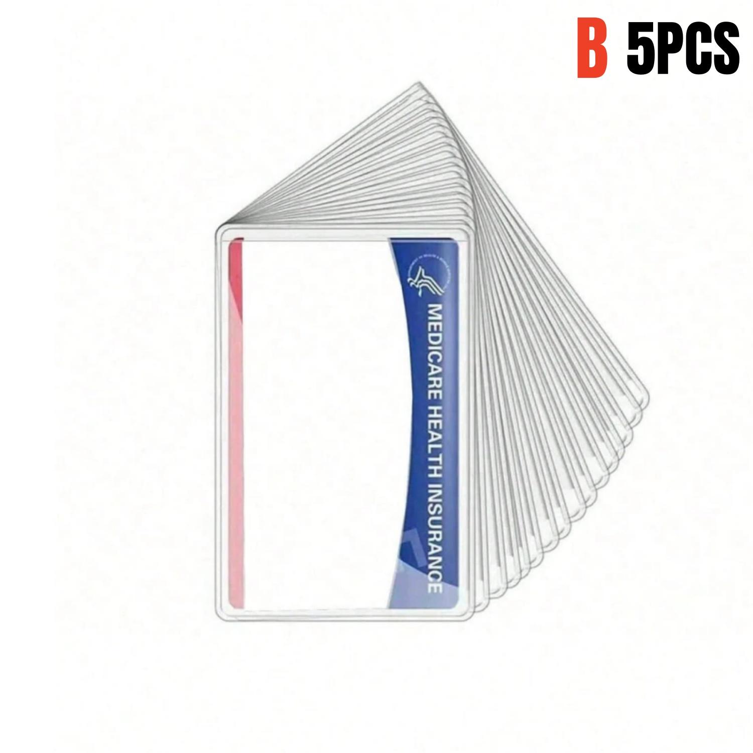 

5/10/20Pcs Waterproof PVC Card Protector Sleeves Soft Clear Protective Covers for Social Security Medical Insurance Credit Cards