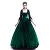 Europe and the United States Popular Autumn and Winter Women's Dresses, High-end Solid Color Medieval Court High-waisted Long Dresses