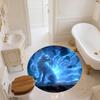 Glowing Fox,Round Area Rug,Carpet Rug for Living Room Bedroom Sofa Playroom Decor,Non-slip Floor Mat