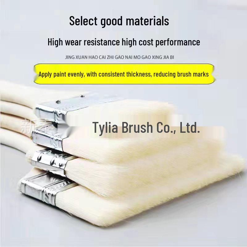 Wool Bristle Cleaning & Paint Brush with Wood Handle