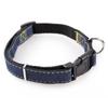Denim-Stitched Dog Harness and Leash Set with Collar