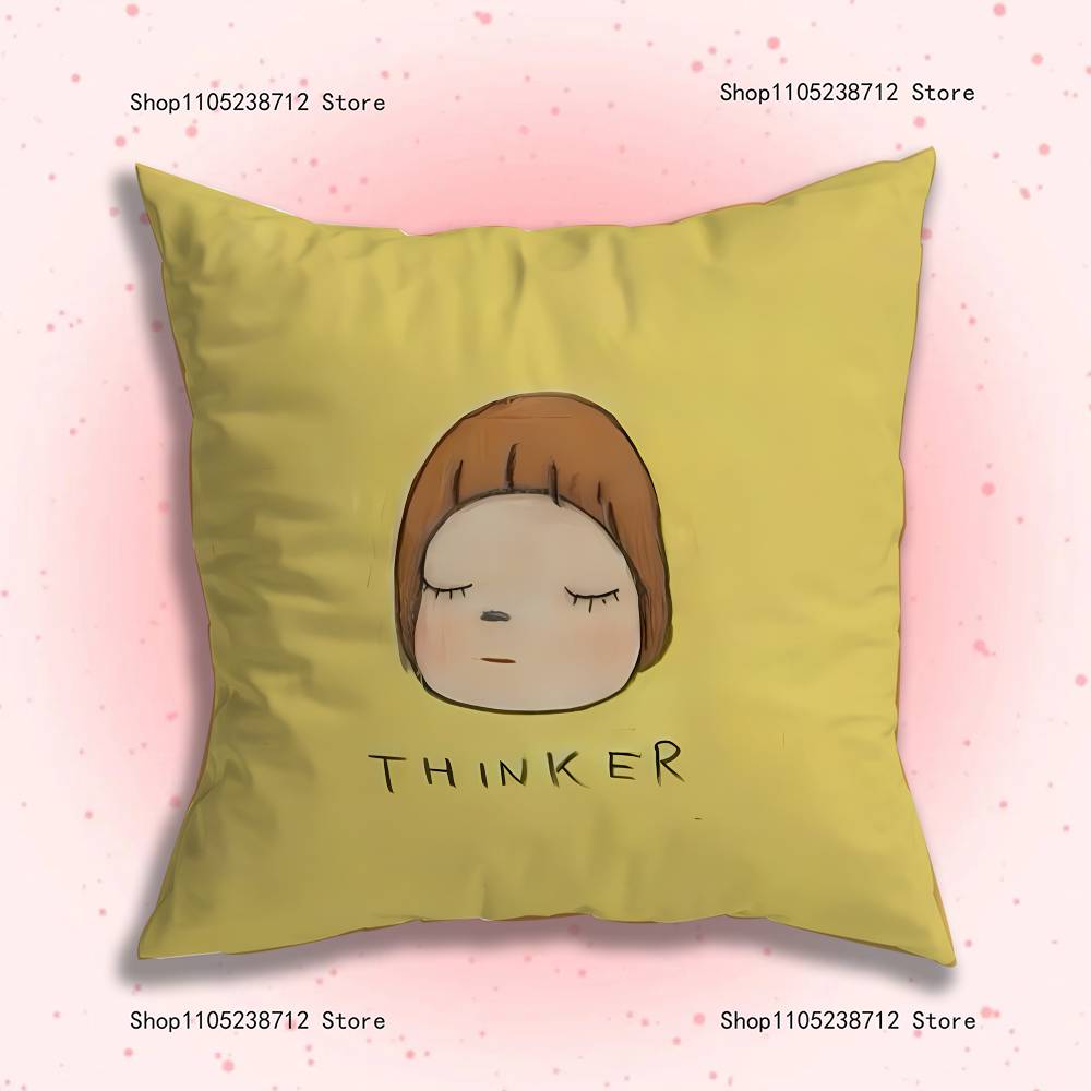 Creative Y-Yoshitomos N-Nara-S Anime Celebrity Merchandise All-Match Printed Pillow Case Sofa Office Room Decoration Protector