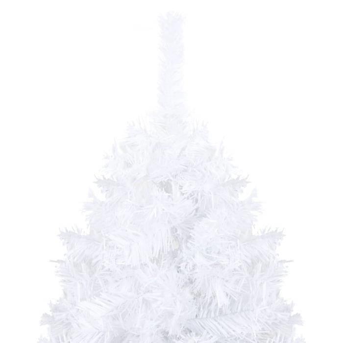 VidaXL Arbre de Noël artificiel avec branches épaisses Blanc 180cm PVC