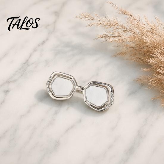 Sturdy Metal Pin Mini Glasses Shape Brooch, Alloy Lapel Pins, Decorative Brooch Pin, Long-lasting Eyeglass Versatile Clothing Accessories for