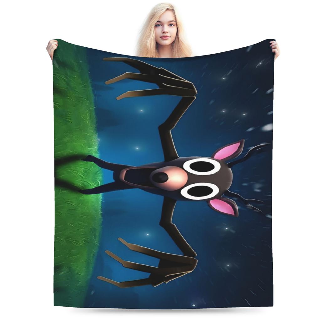 Custom 99 Nights In The Forest Blanket Survival Horror Games Plush Vintage Breathable Throw Blankets For Home Textile Decor