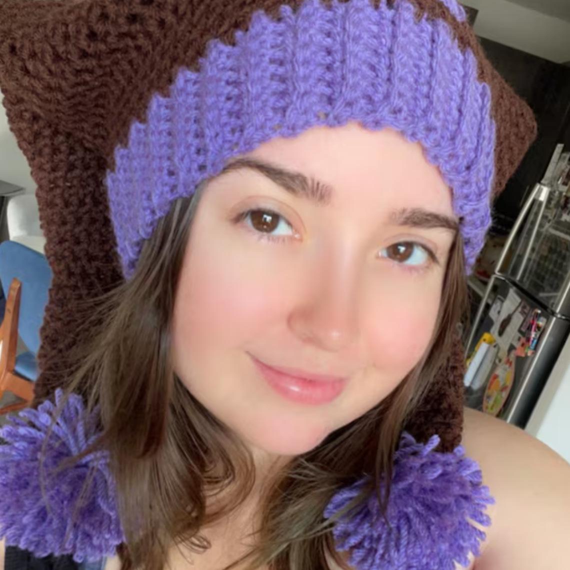 

Новая вязаная крючком рожковая коса для вечеринки на Хэллоуин, смешная шляпа для родителей и детей adult 57-59cm