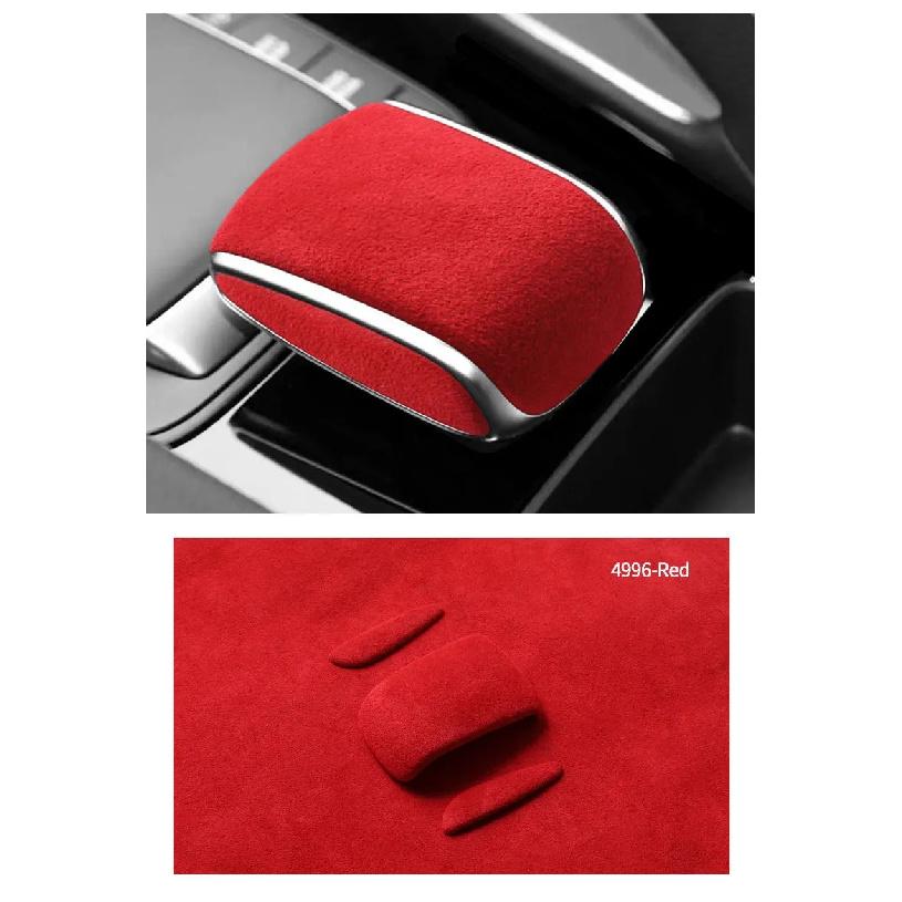 Made of Alcantara For Mercedes-Benz GLE W167 GLS X167 Gear Shift Knob Boot Cover Trim Stickers Car lnterior Tuning Accessories