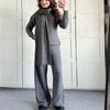 2025 Autumn/Winter High Neck Cozy Scarf-Top Sweater and Long Pants Set
