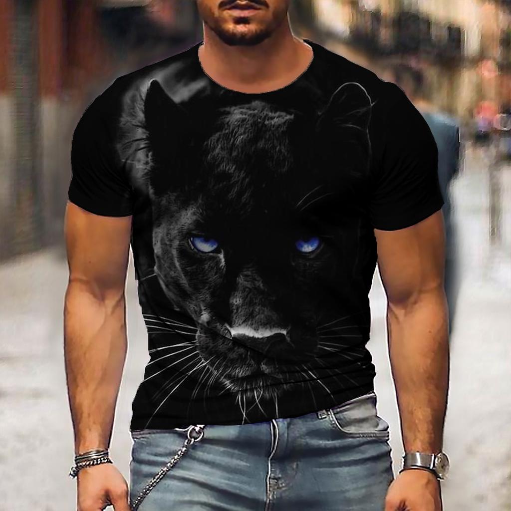 Men's Unisex Animal Graphic Prints T Shirt Short Sleeve T shirt 3D Print Crew Neck Shirt Sports Designer Casual Outdoor