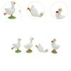 4Pcs Duck Garden Statues Animal Sculptures Cafe Desktop Resin Figurines Lawn Ornament for Pool