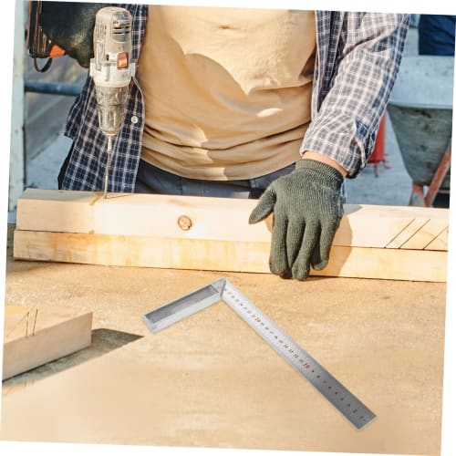 Housoutil Square Woodworking Ruler, Framing Ruler, L-Shaped Ruler, Mechanic's Grid Ruler, Multi-Function Carpenter's Ruler, Mechanic's Ruler, Right An