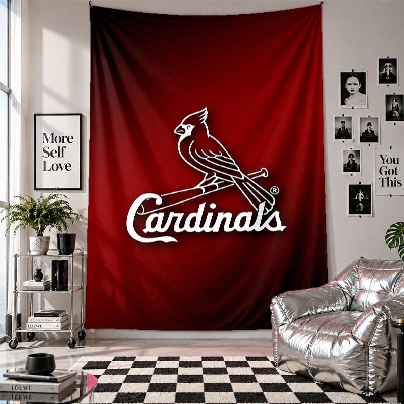St. Louis Cardinals Wall Tapestry Home Decor Wall Hanging Cloth for Bedroom Living Room Background