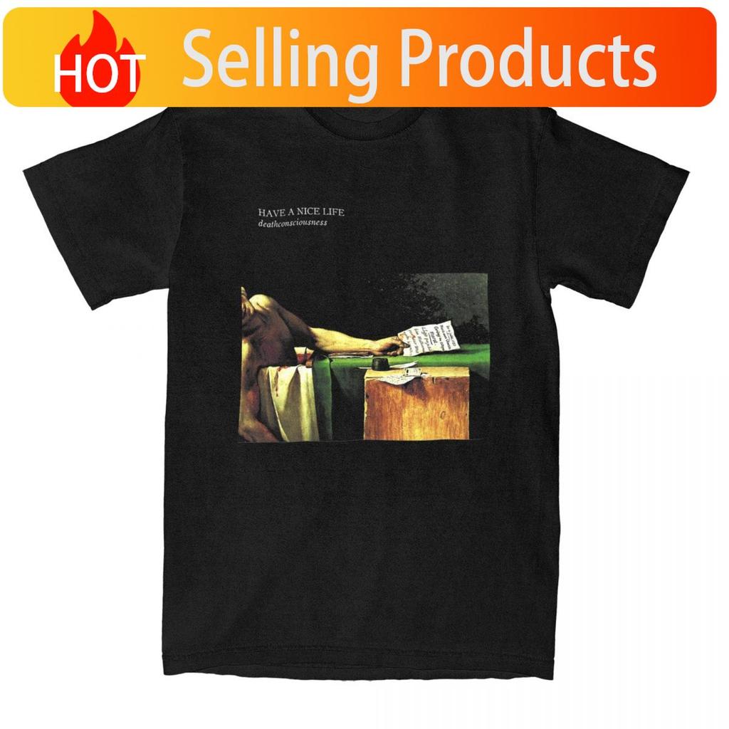 Have A Nice Life Deathconsciousness T Shirts Vintage Streetwear Cotton Short Sleeve Unisex Unisex Amusing Harajuku Daily Unisex Tops