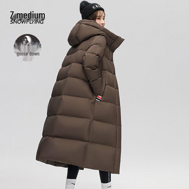 Women's Long Hooded Goose Down Winter Coat