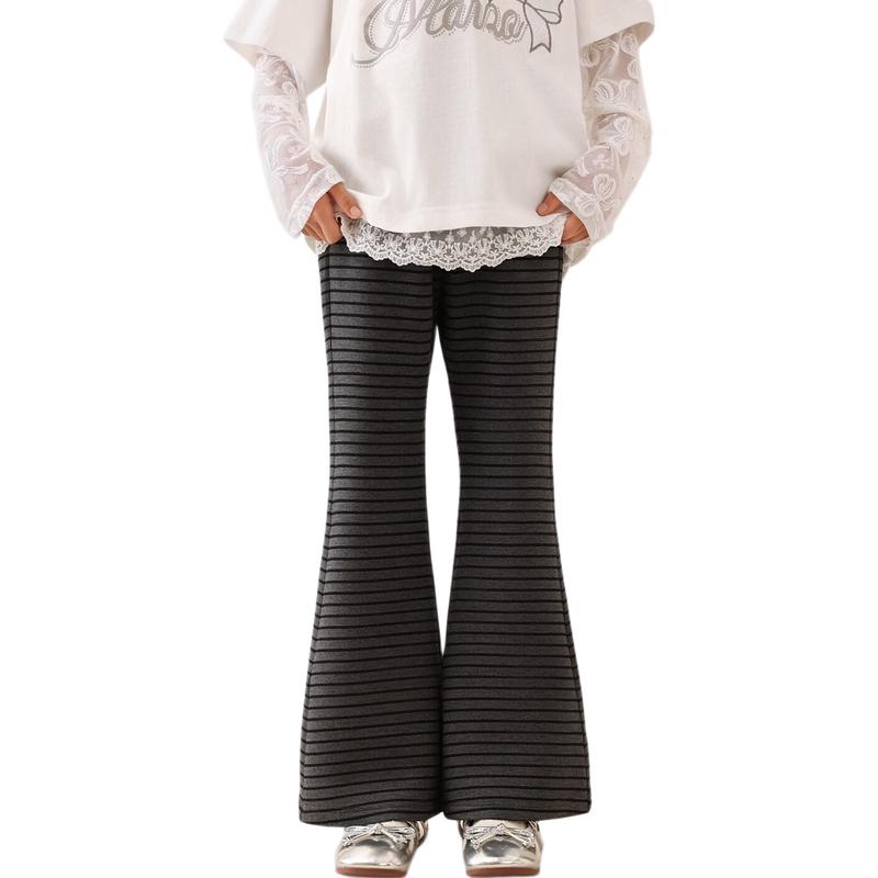 LUSON Girls Spring Thin Flared Casual Pants 150