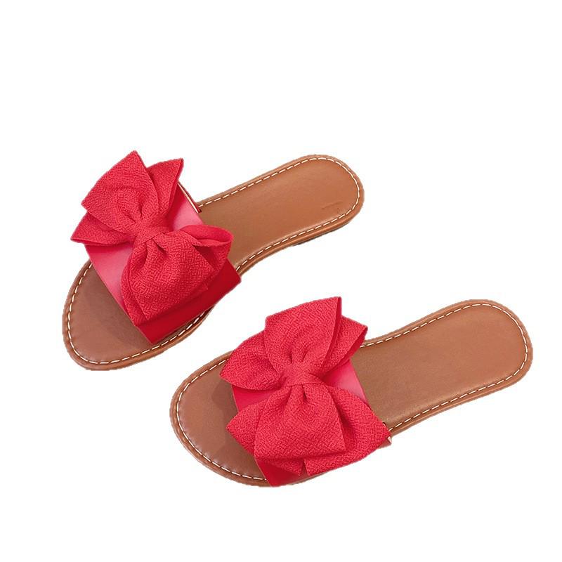 Women's Plus Size Round Toe Slippers - 2025 Fashion Butterfly Flower Sandals, Comfortable and Casual.
