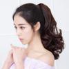 Ponytail Extension Claw Mid-length Curly Wavy Natural Soft Clip Wig for Women & Girls Invisible Synthetic Hairpieces