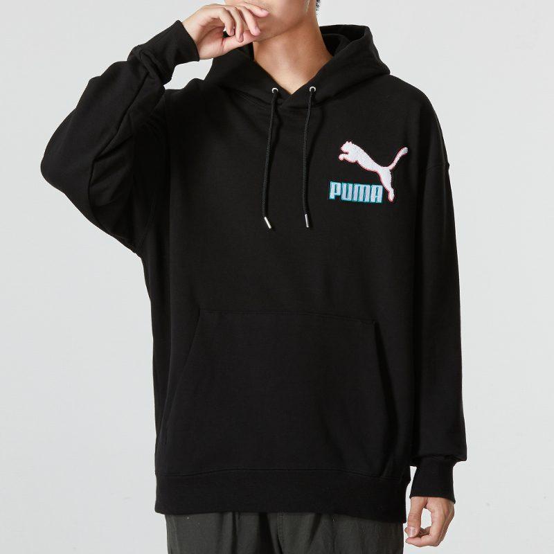 Puma Sweatshirts Men's Black Hooded Moderate Regular 537749-01