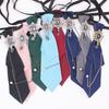 Retro College-Style Gemstone Streamer with Metal Chain - Unisex, No-Tie Design (TS365)