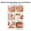 Large Capacity Sausage Making Tool with 3 Filling Nozzles Manual  Meat Stuffer  Kitchen Gadget