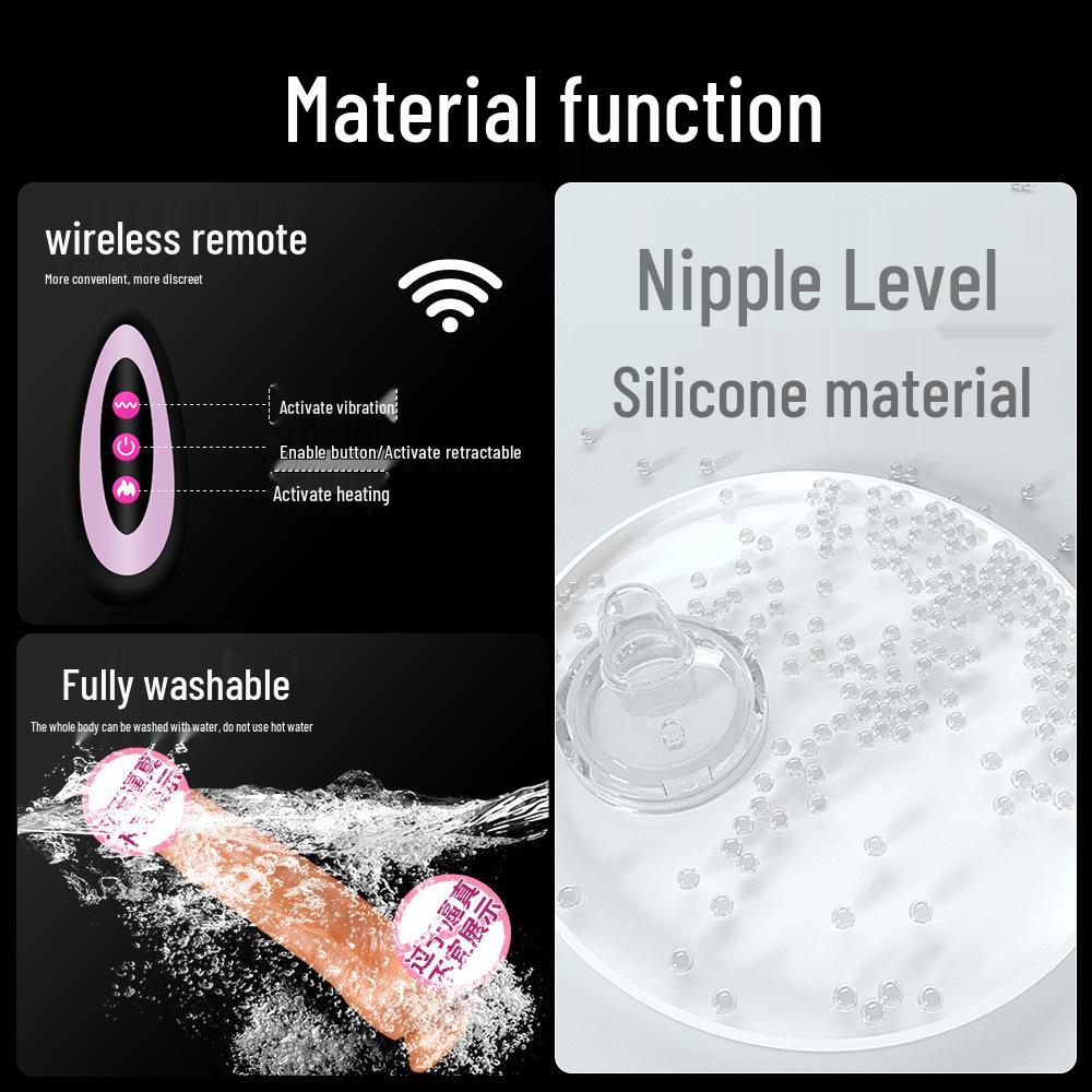 Silicone Telescopic Realistic Vibrator for Women