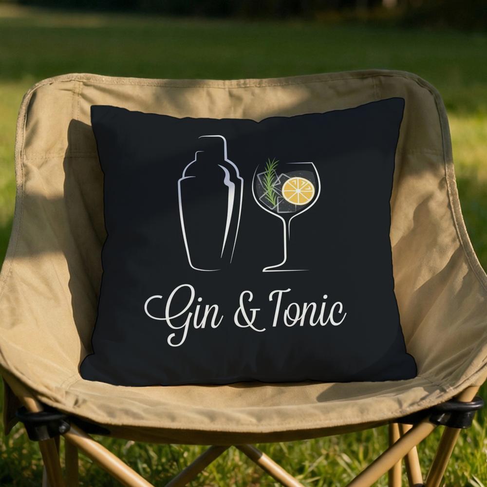Federa Cuscino Artistica Cocktail Gin Tonic Morbida Reversibile Resistente Copricuscino Uso Multi-Scena per Casa Auto Comfort Quotidiano