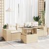VidaXL Garden Lounge Set with Cushions 5 Pcs Beige Braided Resin 3326719