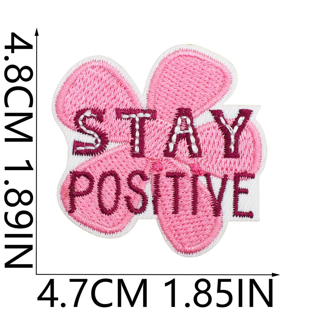 Encouragement Embroidery Cloth Sticker Bag Dress Inspirational Sun Embroidery Patch Positive Energy Patch Sticker Love Heat Transfer