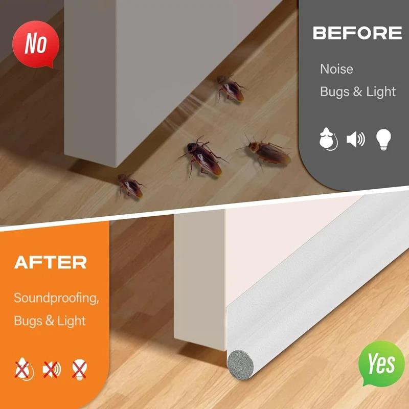 2/1PCS Door Bottom Sealing Strip Windproof Waterproof Strip Door Under Wind Shield Insulated House Acoustic Foam Sealing Strips