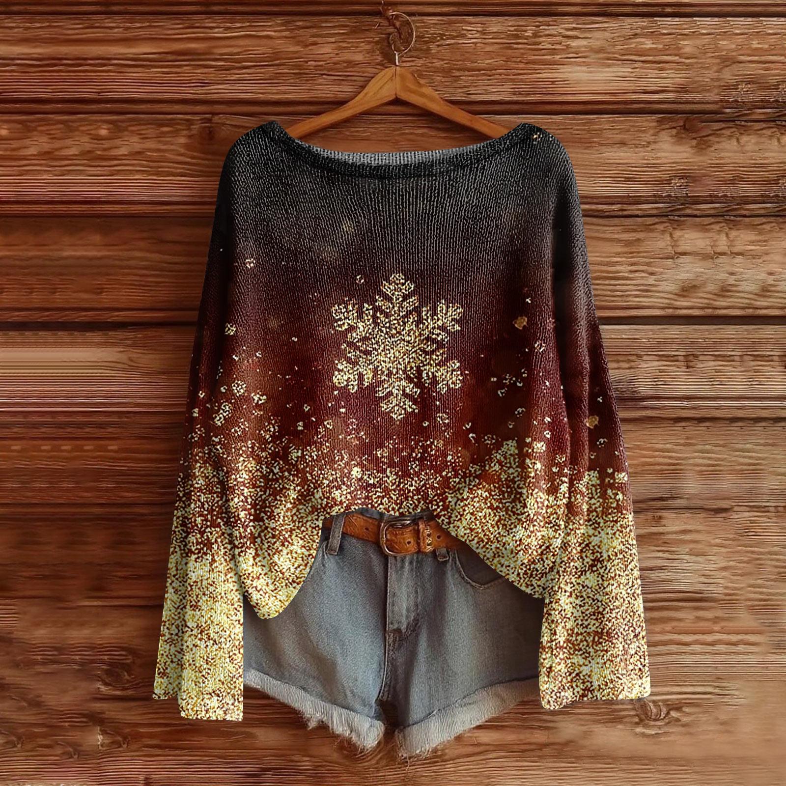 

Женская мода с длинным рукавом, рождественский принт «Снеговик-снежинка», куртка, кардиган S