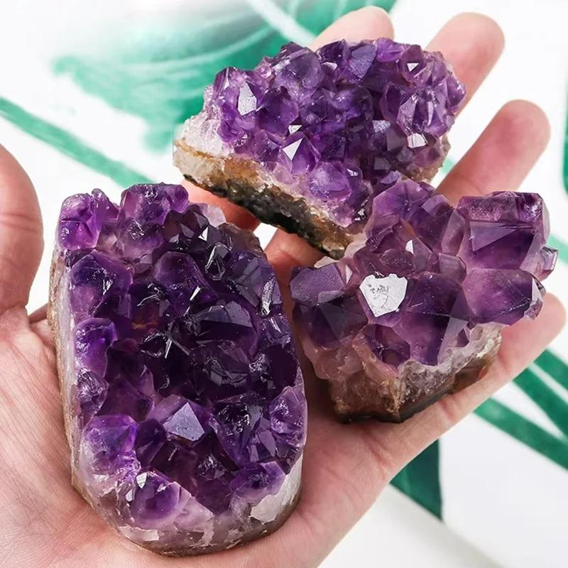 1 Stück Natürlicher Amethyst-Erzstein-Cluster Unregelmäßiger Edelstein Feiertagsgeschenke Heim-Aquarium-Dekorationen Wohnzimmer-Laden-Dekor