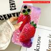 2DFlat Glowing Strawberry Sparkle Design All Inclusive Film Hard iPhone Case, Compatible with iPhone 18 Pro Max 17 16 15 14 13 12 11